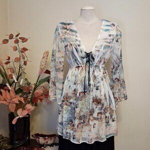 NWOT NESS Long Sleeve Mini Dress Well Tailored Quality Summer Dresses 8